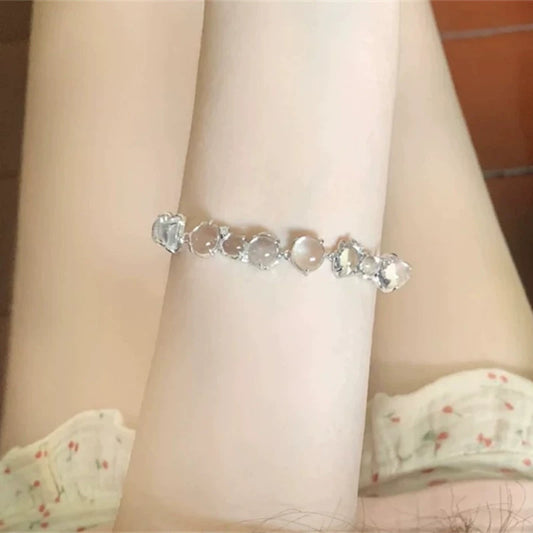 Sparkling Simulated Diamond Bracelet, Light Up Your Daily Outfits